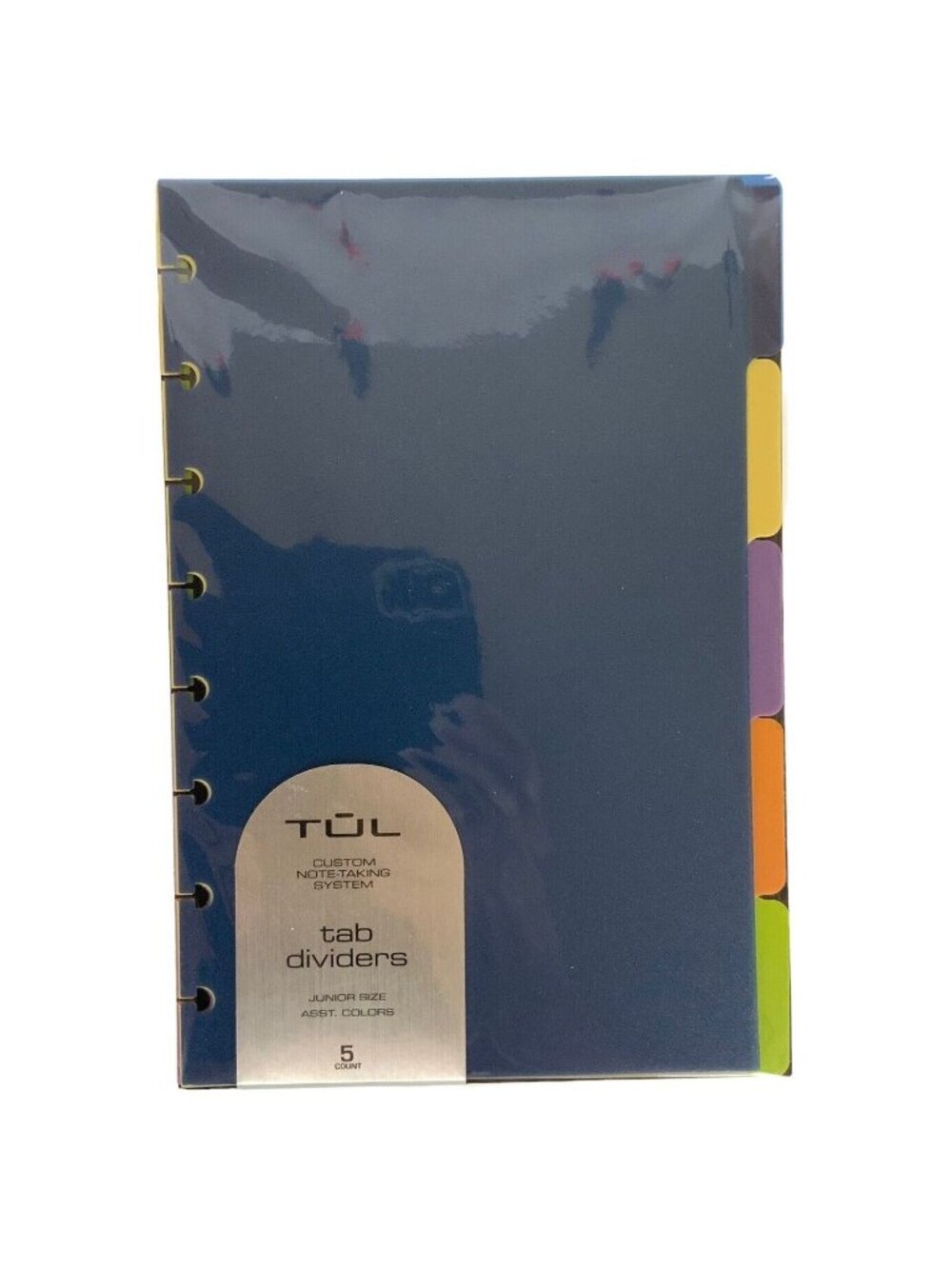 TUL Custom Note-Taking System Tab Dividers Junior Size Assorted Colors 5 Count